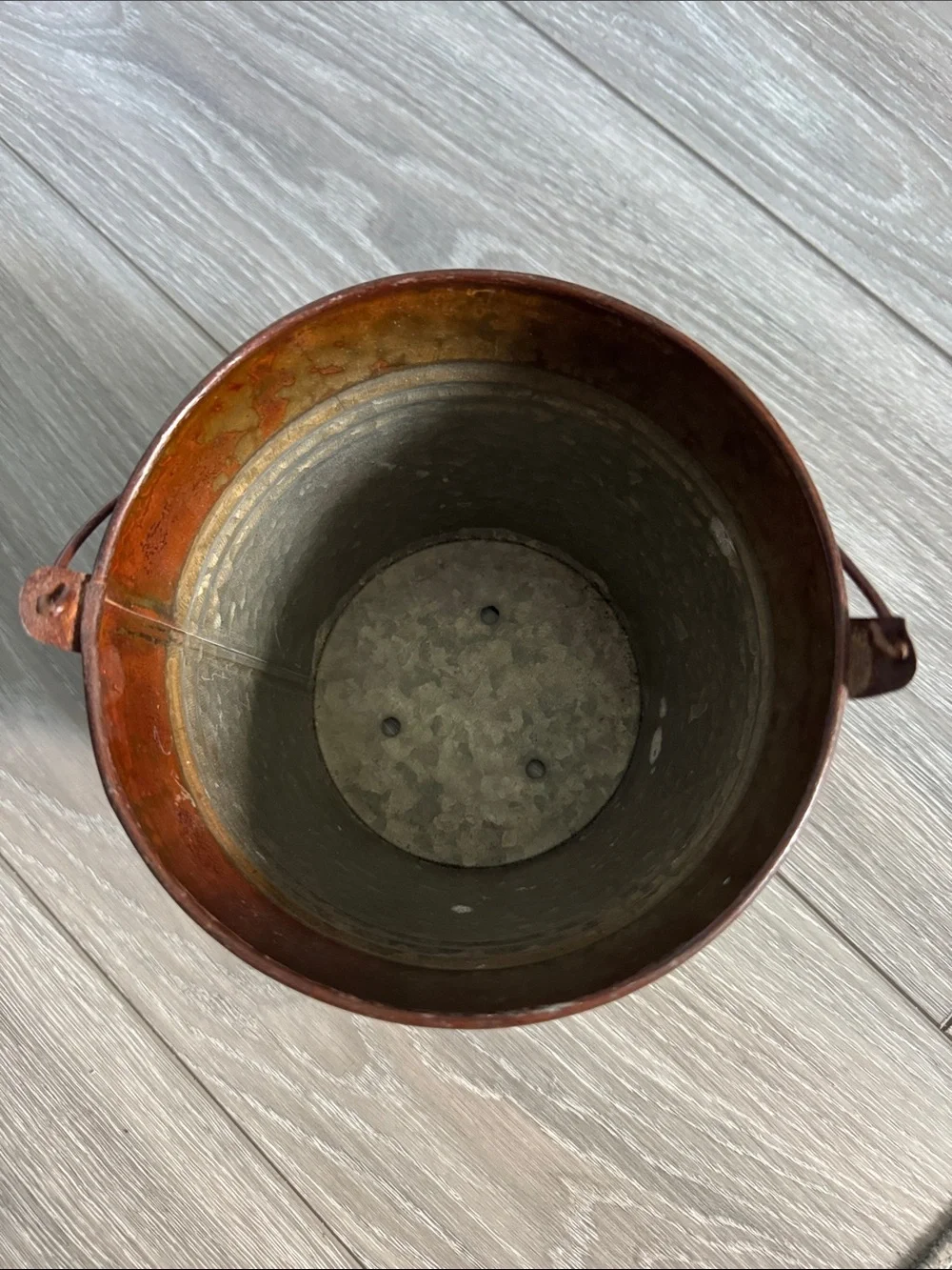 Garden IronLite Banded Planter Pot, Aged Nickel by Robert Allen Home